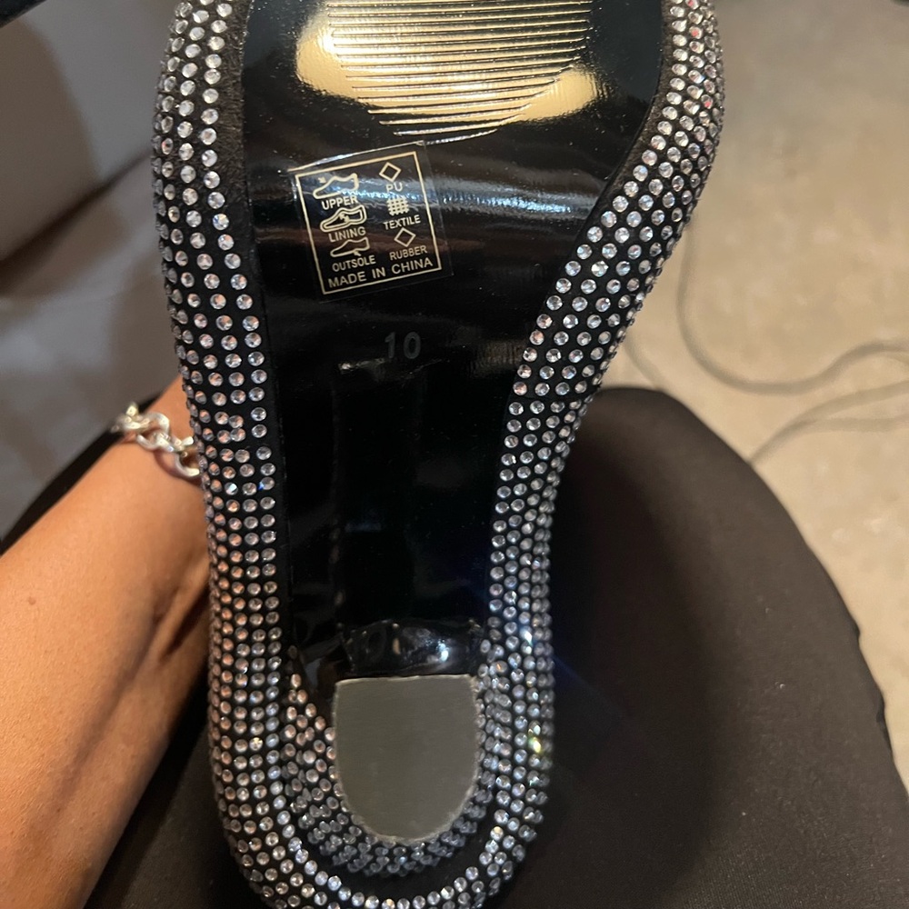 HOT DEAL 🔥🔥🥵🥵 NWT- AZALEA WANG MAE Boots Elegant Black Rhinestone-Women's Boots. - Picture 12 of 15